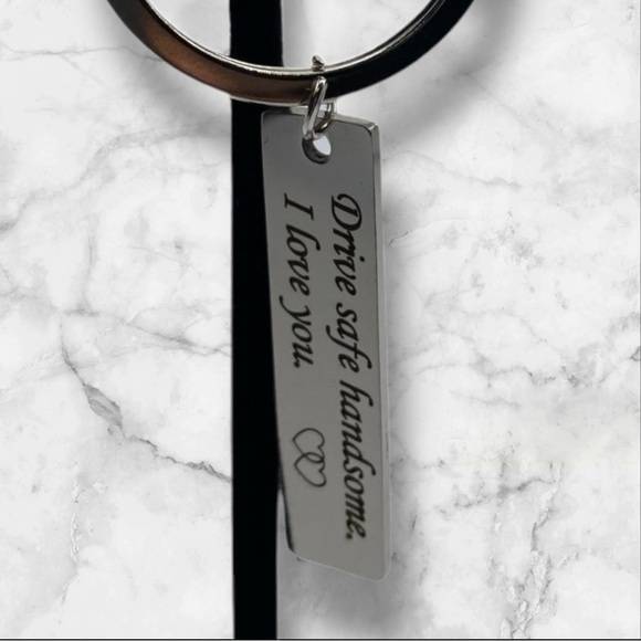 Personalized Engraved Drive Safe Handsome Keychain for Husband Or Boyfriend - Picture 3 of 4